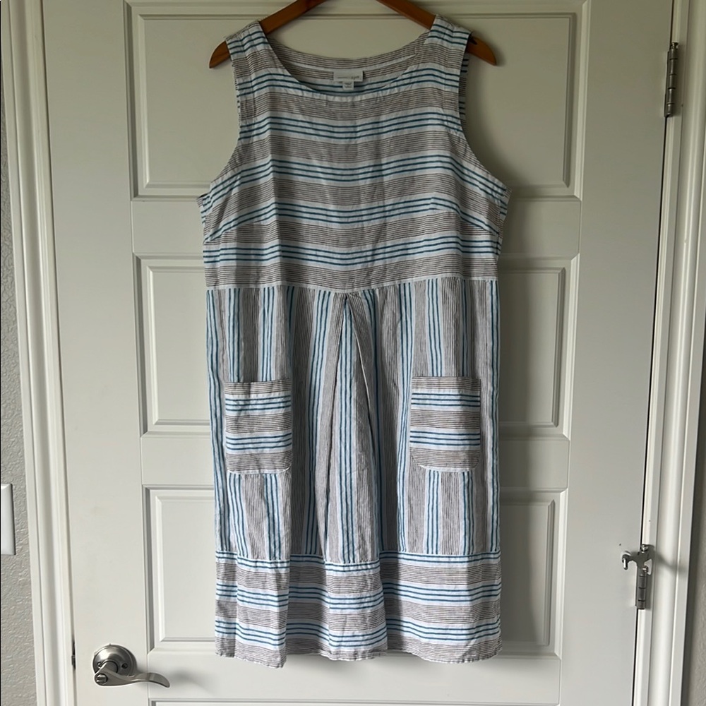 J. Jill Linen Sleeveless Sundress